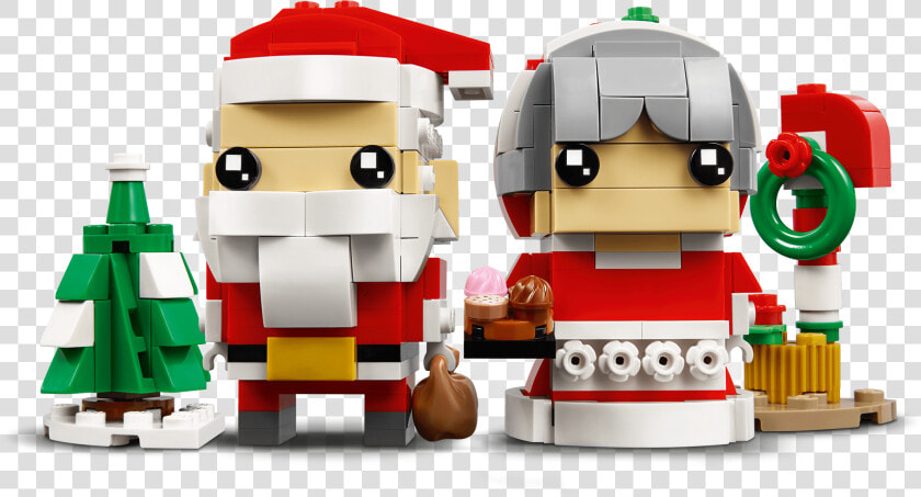 Lego Brickheadz Mr  amp  Mrs Claus  HD Png DownloadTransparent PNG