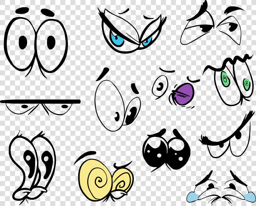 Cartoon Eyes Vector   Drawing Eyes Expression Cartoon  HD Png DownloadTransparent PNG