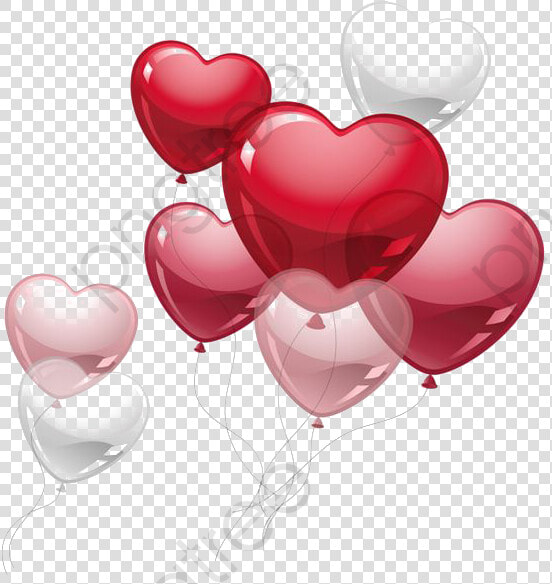 Floating Balloons Red   Happy Birthday Heart Balloons  HD Png DownloadTransparent PNG