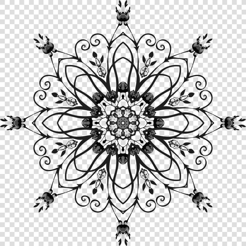 Rose Floral Flourish Design 2 Clip Arts   Diseños De Mandalas Png  Transparent PngTransparent PNG