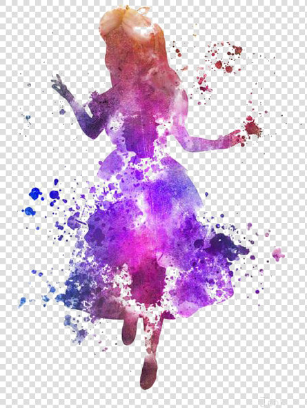 Alices Adventures In Wonderland White Rabbit Cheshire   Alice In Wonderland Watercolor  HD Png DownloadTransparent PNG