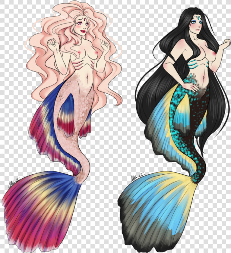 Enchanted Drawing Mermaid   Merman Drawing  HD Png DownloadTransparent PNG