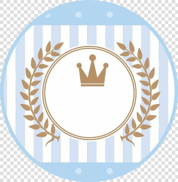  crown  blue  stripes  blank  circle  round  cute  decoration   Cute Blank Circle Logos  HD Png DownloadTransparent PNG