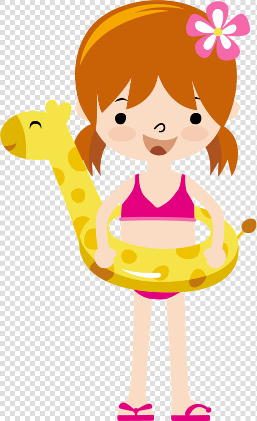 Summer Little Clip Art   Little Girl In Swimsuit Clipart  HD Png DownloadTransparent PNG