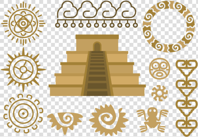 Maya Piramide Relief Vector   Vector Piramides  HD Png DownloadTransparent PNG