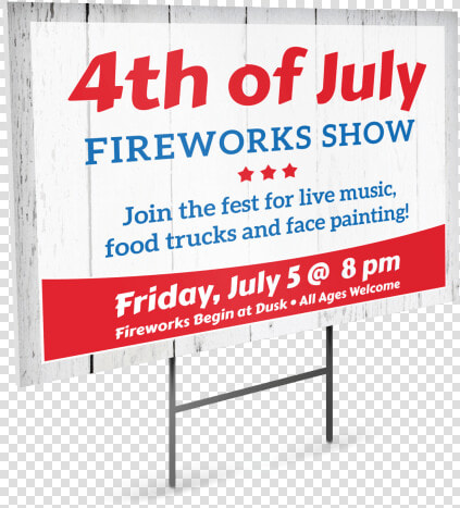 4th Of July Fireworks Show Yard Sign Template Preview   Billboard  HD Png DownloadTransparent PNG