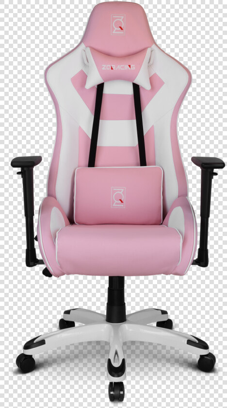 Zq Racing Viper Series Ergonomic Gaming Chair   White Pink Gamer Chair  HD Png DownloadTransparent PNG