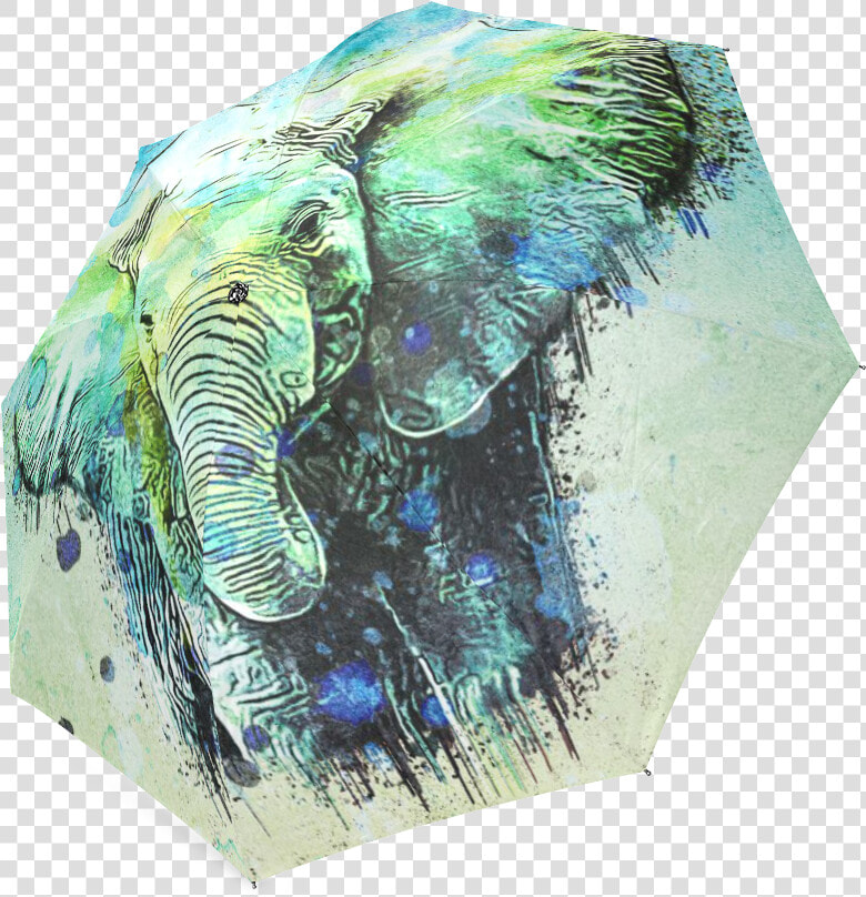 Watercolor Elephant Foldable Umbrella   Umbrella  HD Png DownloadTransparent PNG