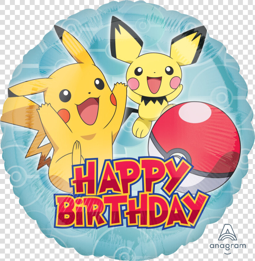 Pokemon Happy Birthday Balloon   Pokemon Pikachu Happy Birthday  HD Png DownloadTransparent PNG