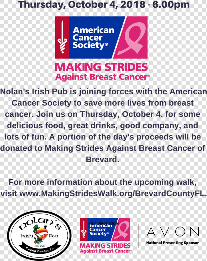 Making Strides Against Breast Cancer Fundraiser   American Cancer Society  HD Png DownloadTransparent PNG