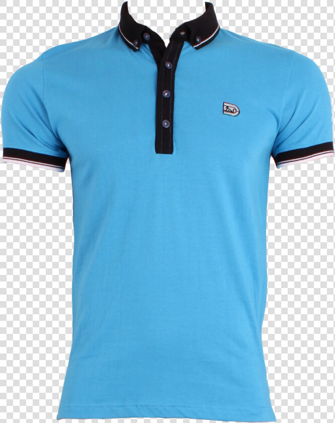 T shirt clothing polo Shirt azure cobalt Blue line electric  HD Png DownloadTransparent PNG