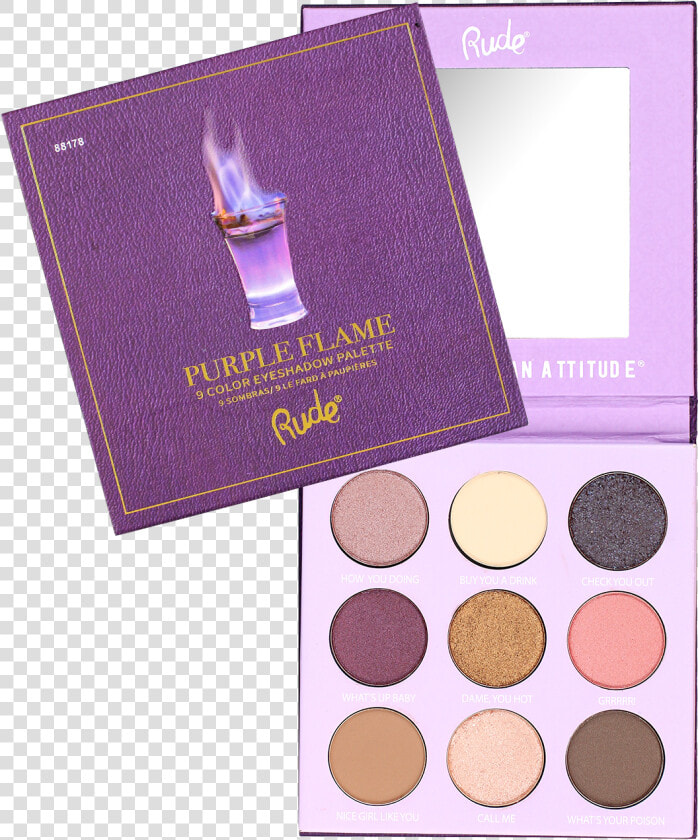 Paleta De Sombras Purple Flame    Hi res   Rude Paleta Purple Flame  HD Png DownloadTransparent PNG