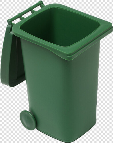 Plastic Desk Trash Bin In Green   Open Trash Can Png  Transparent PngTransparent PNG