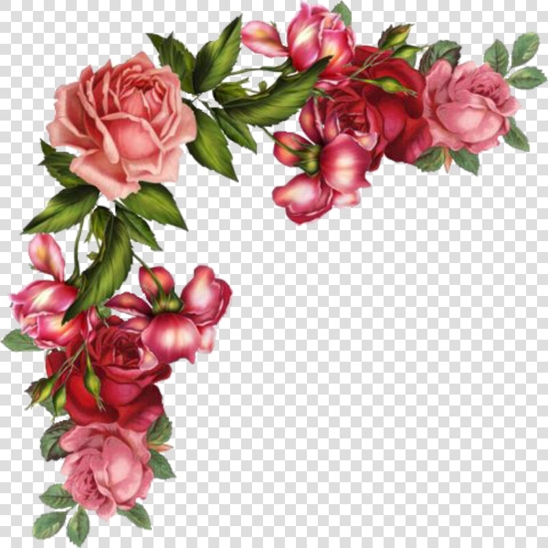 Transparent Vintage Clipart   Vintage Flowers Corner Png  Png DownloadTransparent PNG