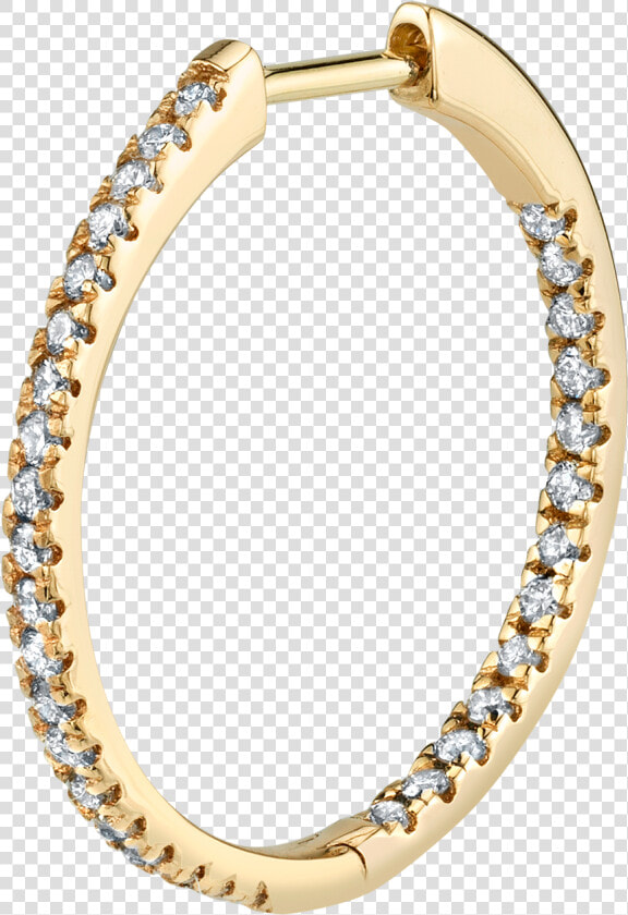 Small Diamond Inside Out Hoop Earring   Body Jewelry  HD Png DownloadTransparent PNG