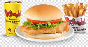 Bojangles Grilled Chicken Sandwich Combo With Fries   Grilled Chicken Sandwich  HD Png DownloadTransparent PNG