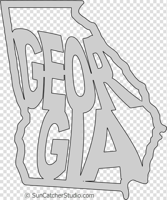 Georgia Map Shape Text  Outline Scalable Vector Graphic   Svg Outline Of Georgia  HD Png DownloadTransparent PNG