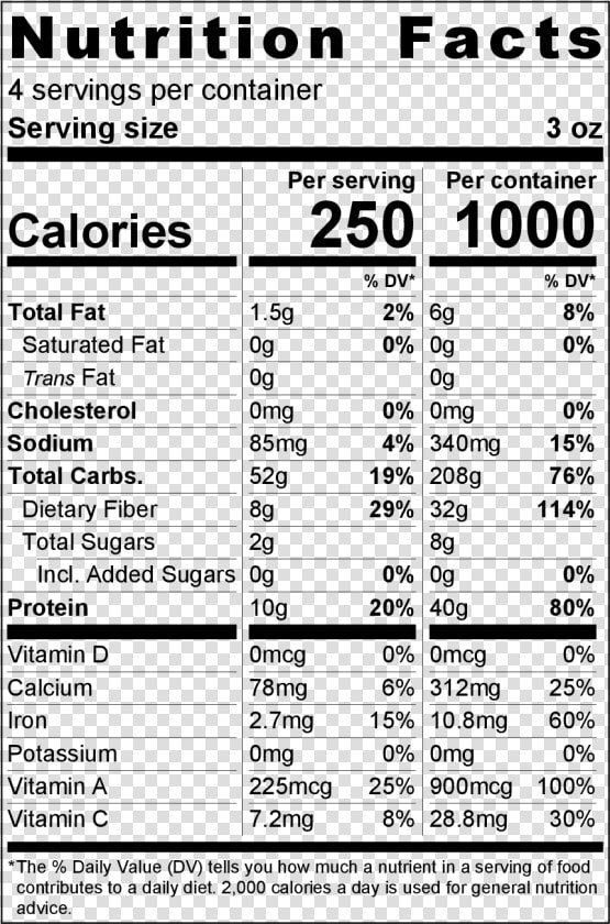 Honey Bunches Of Oats Honey Roasted Nutrition Label  HD Png DownloadTransparent PNG