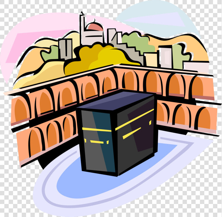 Vector Illustration Of Grand Kaaba Islam Sacred Mosque    Kaabah Clip Art  HD Png DownloadTransparent PNG