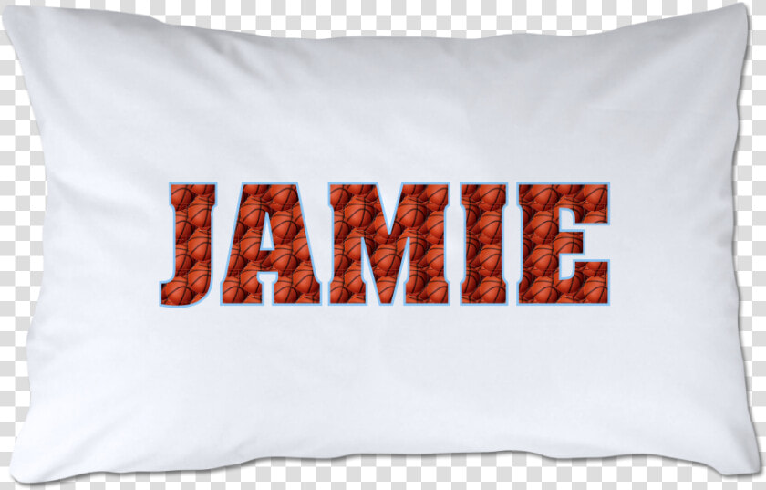 Personalized Patterned Letters Basketball Pillowcase   Throw Pillow  HD Png DownloadTransparent PNG