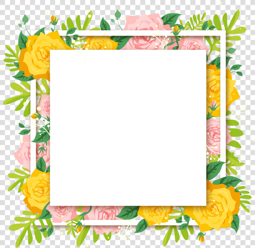 Beautiful Summer Flower Decoration Euclidean Vector   Picture Frame  HD Png DownloadTransparent PNG