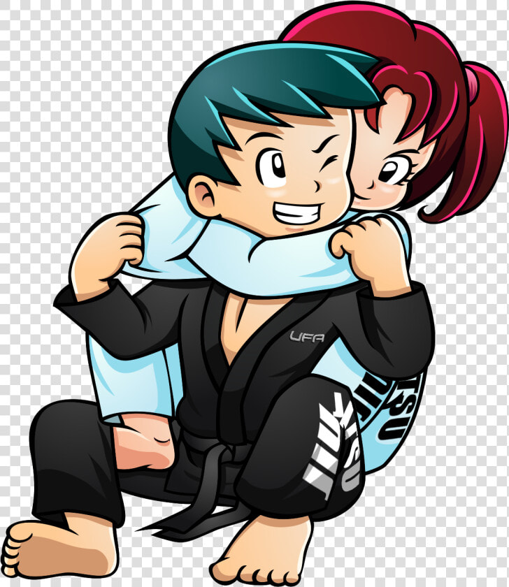 Cartoon Image Of Kids Jiu Jitsu Rear Naked Choke   Kids Jiu Jitsu Png  Transparent PngTransparent PNG