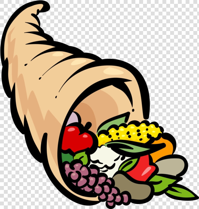 Cornucopia Vector Illustration Of Horn Plenty With   Cuerno De La Abundancia Clipart  HD Png DownloadTransparent PNG