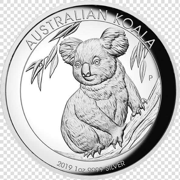 2019 Australian Koala 1oz Silver Proof High Relief   Coin  HD Png DownloadTransparent PNG