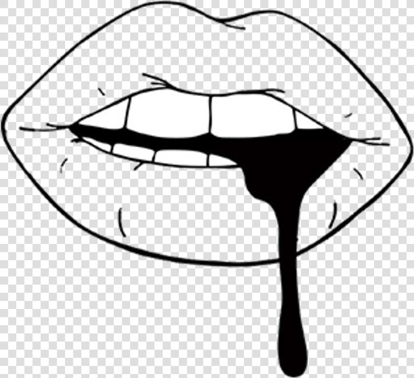 Lips Black Render Png Labios Tumblr Clipart   Png Download   Black And White Lips  Transparent PngTransparent PNG