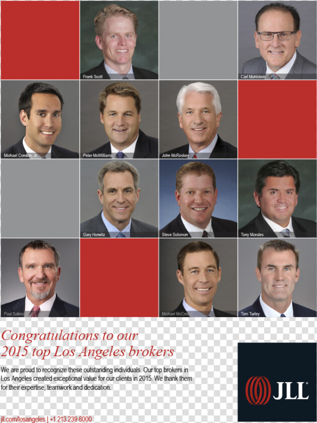 Jllla Top10brokers 2015 Final 96dpi   Jll  HD Png DownloadTransparent PNG