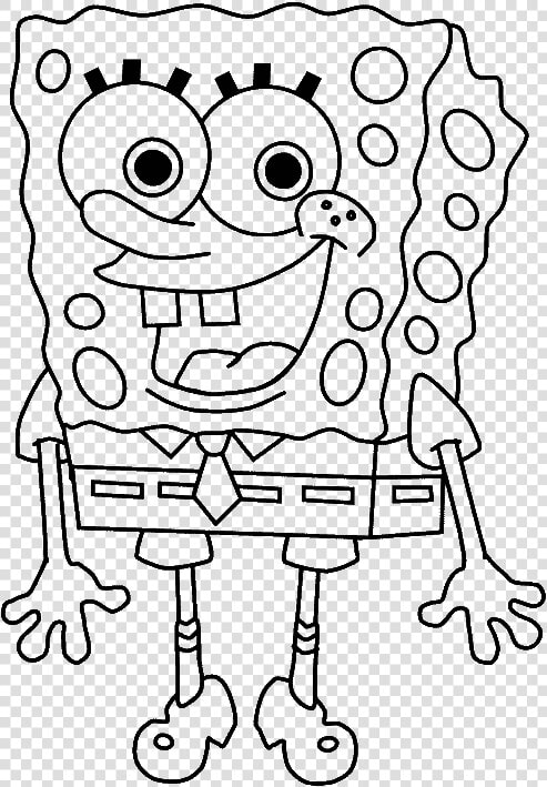 Sponge Bob Square Pants Coloring Pages  HD Png DownloadTransparent PNG