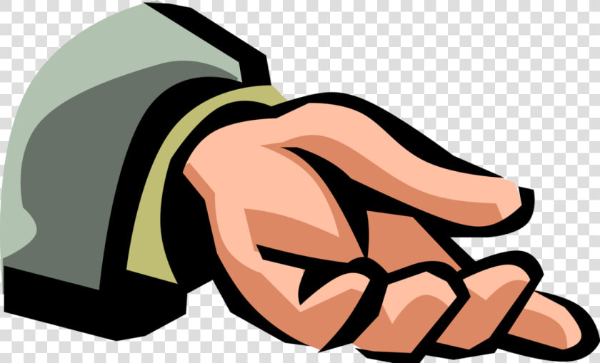 Vector Illustration Of Outstretched Hand Looking For   Simple Outstretched Hand Drawing  HD Png DownloadTransparent PNG