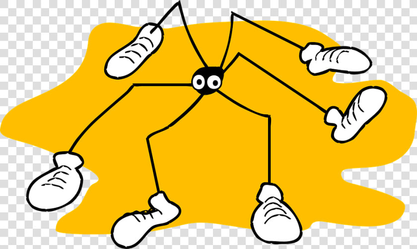 Spider  Yellow  Background  Long  Legs  Arachnid   Cartoon Daddy Long Legs  HD Png DownloadTransparent PNG