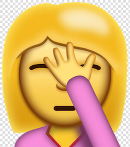 Facepalm Emoji Transparent Background  HD Png DownloadTransparent PNG