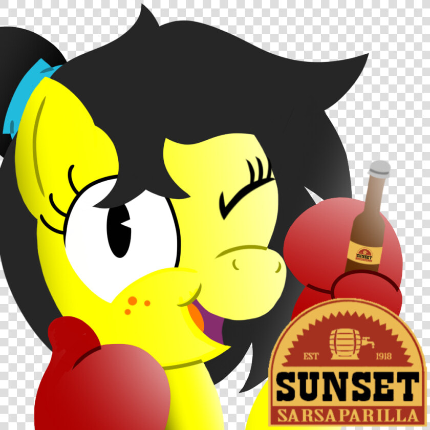 Bottle  Boxing Gloves  Earth Pony  Fallout  Freckles    Sunset Sarsaparilla  HD Png DownloadTransparent PNG