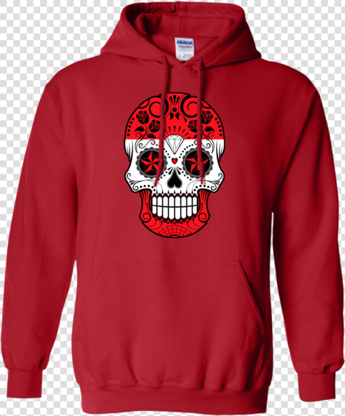 Austrian Flag Sugar Skull With Roses T Shirt  amp  Hoodie   Keep America Great Hoodie  HD Png DownloadTransparent PNG