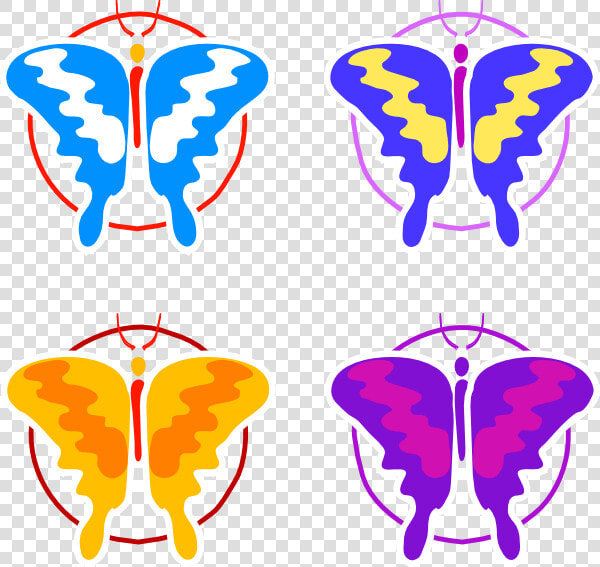 Four Butterflies Svg Clip Arts   Ehrlich And Raven Coevolution  HD Png DownloadTransparent PNG