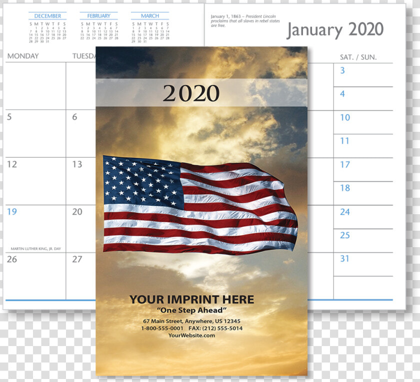 Picture Of American Flag Monthly Pocket Planner   Flag Of The United States  HD Png DownloadTransparent PNG