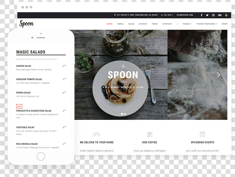 Wordpress Templates Catering  HD Png DownloadTransparent PNG