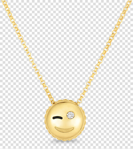 Roberto Coin Wink Emoji Pendant With Diamonds   Pendant  HD Png DownloadTransparent PNG