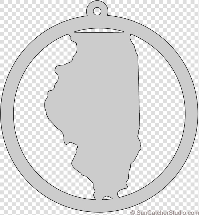 Illinois Map Circle Free Scroll Saw Pattern Shape State   Line Art  HD Png DownloadTransparent PNG