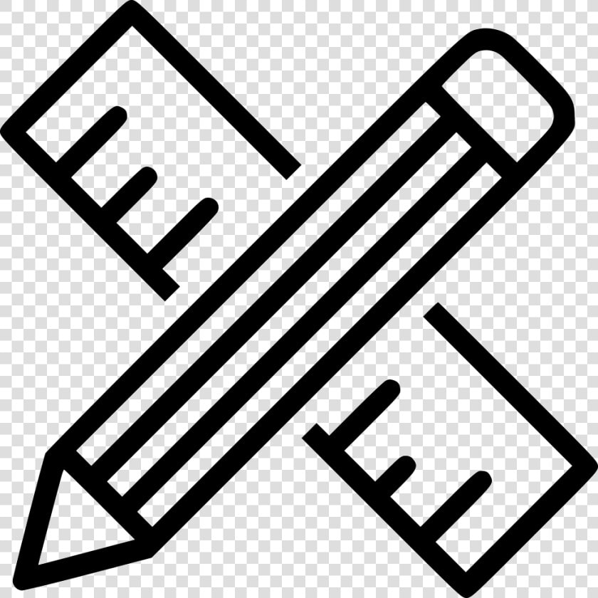 Supplies Ruler Pen Pencil   Pencil And Ruler Icon  HD Png DownloadTransparent PNG