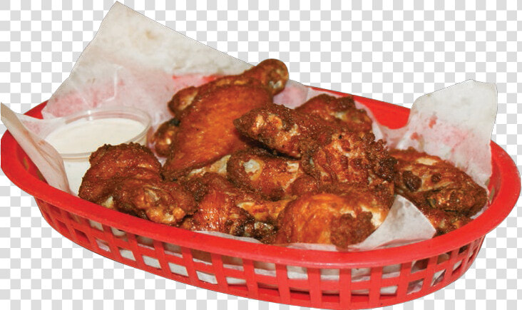 A Serving Of Boneless Buffalo Wings With A Side Of   Barbecue Chicken  HD Png DownloadTransparent PNG