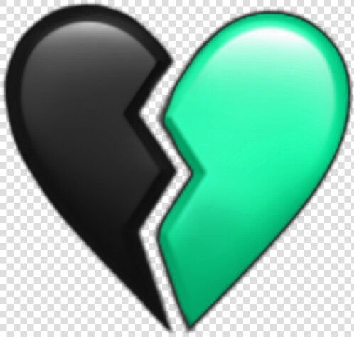  freetoedit  broken  heart  black  blue  green  turquoise   Black And Blue Broken Heart  HD Png DownloadTransparent PNG