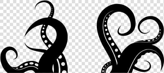 Octopus Silhouette Tentacle Clip Art   Tentacle Clipart  HD Png DownloadTransparent PNG