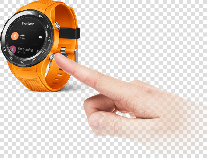 One Press To Start   Huawei Watch 2 Dynamic Orange  HD Png DownloadTransparent PNG