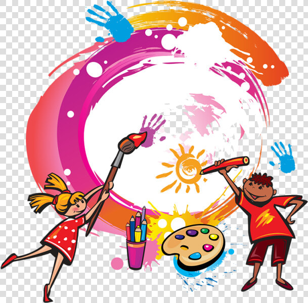 Kids Painting Vector Png   Creative Kids  Transparent PngTransparent PNG