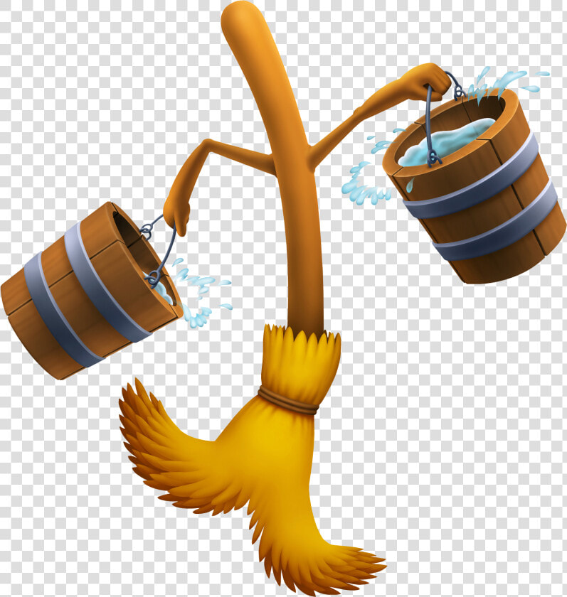 Enchanted Broom Kh3d   Sorcerer  39 s Apprentice Broom  HD Png DownloadTransparent PNG