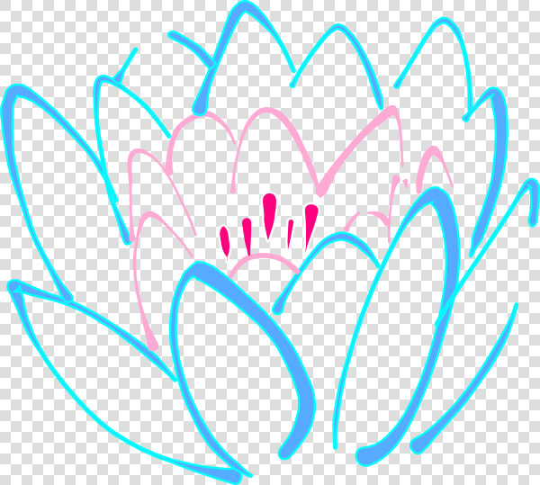 Lotus 3 Colour Blue   Lotus Flower Clip Art  HD Png DownloadTransparent PNG