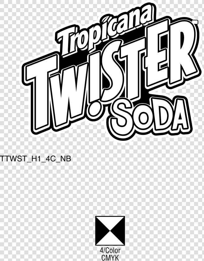 Tropicana Twister Soda Logo Black And White   Tropicana Twister Soda  HD Png DownloadTransparent PNG